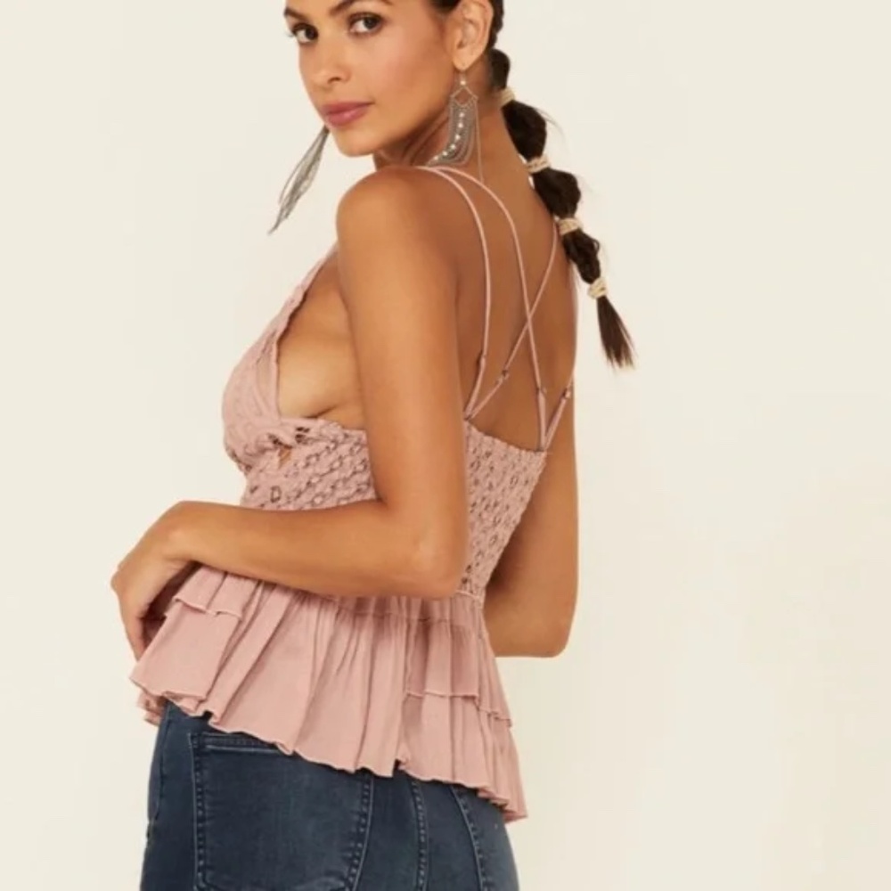 NWT Free People Adella Cami Mauve Size S - Picture 5 of 6